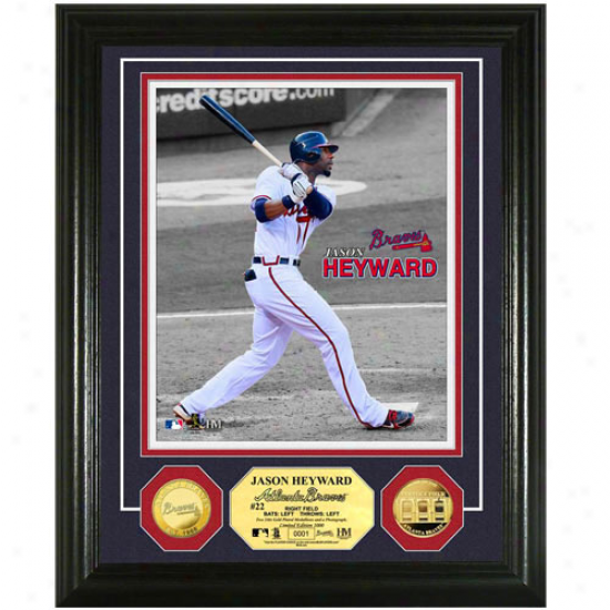 Jason Heyward Atlanta Braves 24kt Gold Coin Player Photomint