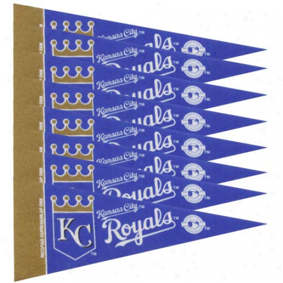 Kansas City Royals 8-pack 4'' X 9'' Royal Blue Mini Pennant Set