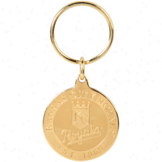 Kansas City Royals Kauffman Stadium Brass Coin Keychain