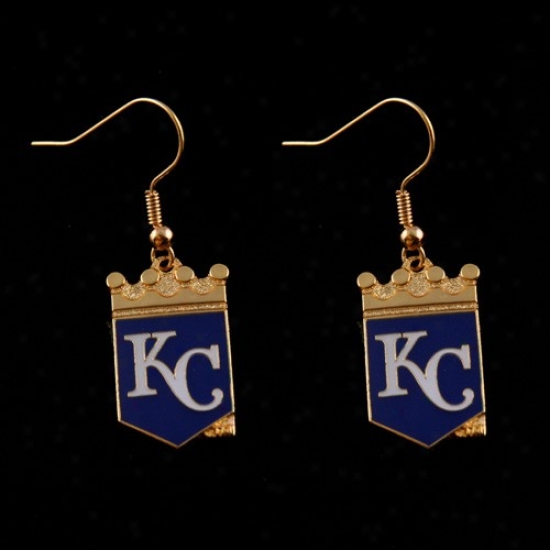 Kansas City Royals Team Logo Dangle Earrings