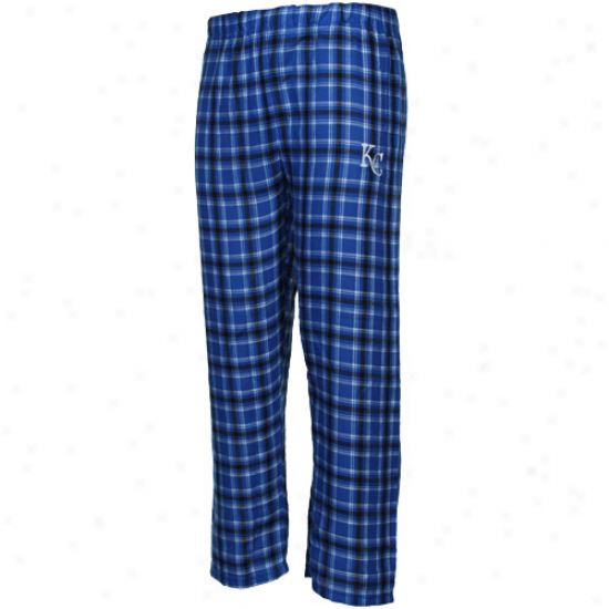 Kansas City Royals Youth Royal Blue-black Plaid Legend Flannel Pants