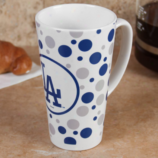 L.a. Docgers 16oz. Polka Dot Ceramic Latte Mug