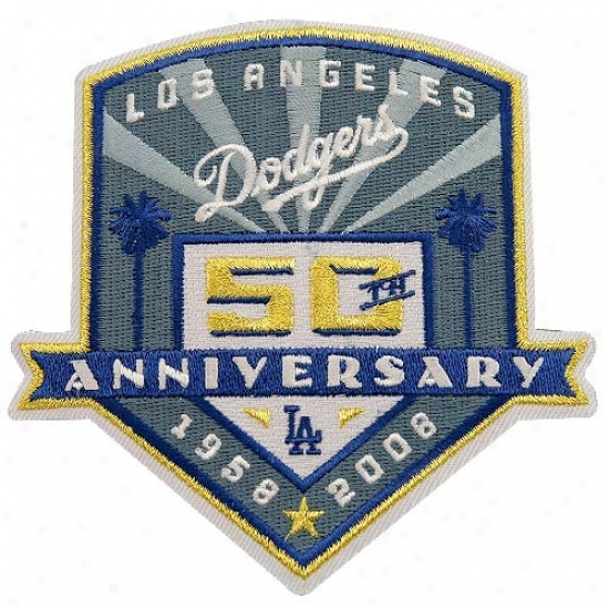 L.a. Dodgers Ebmroidered 50th Anniversary Collectible Patch