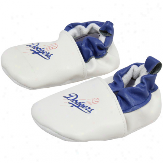 L.a. Dodgers Infant White Logo Booties