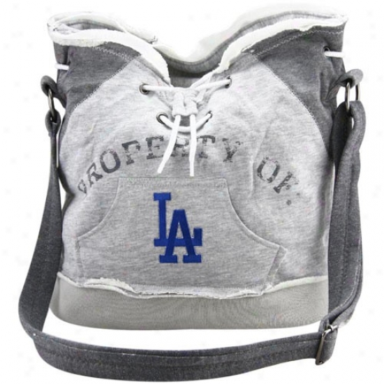 L.a. Dodgers Ladies Ash Hoodie Duffel Bag