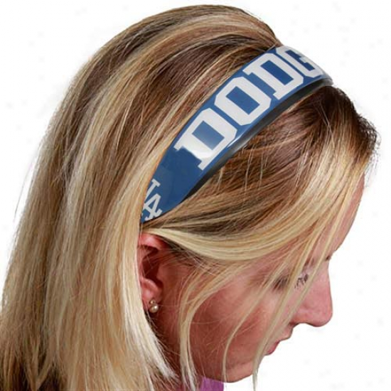 L.a. Dodgers Ladies Ro6al Blue Large Domed Headband