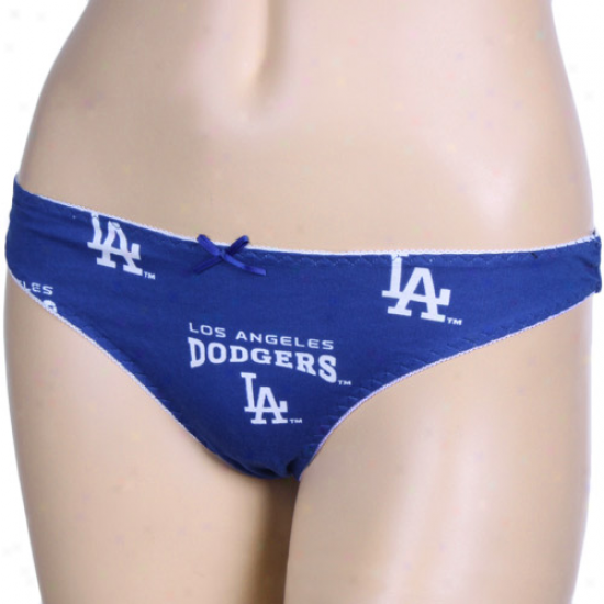 L.a. Dodgers Ladies Noble Blue Supreme Thong Underwear