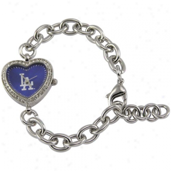 L.a. Dodgers Ladies Silver Heart Guard