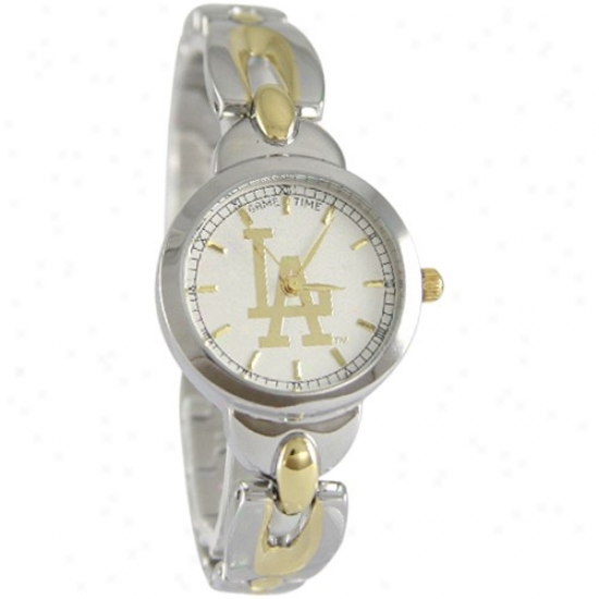 L.a. Dodgers Ladies Stainless Steel Elegance Watvh