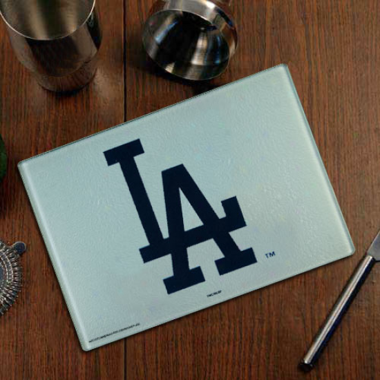 L.a. Dodgers Logo Glass Cutting Board