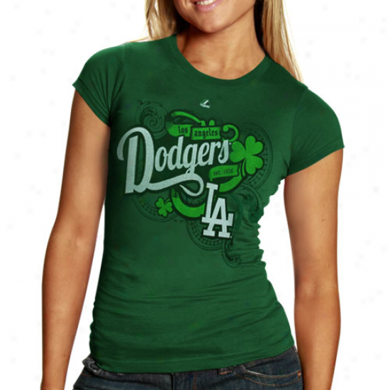 L.a. Dodgers Loving My Luck T-shirt - Green