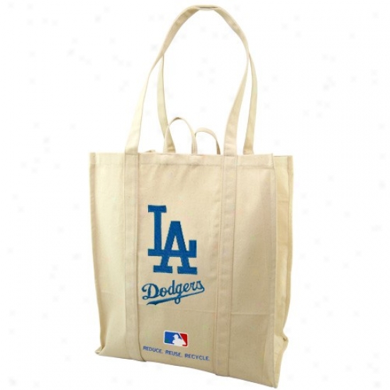 L.a. Dodgers Natural Resuable Organic Tote Bag