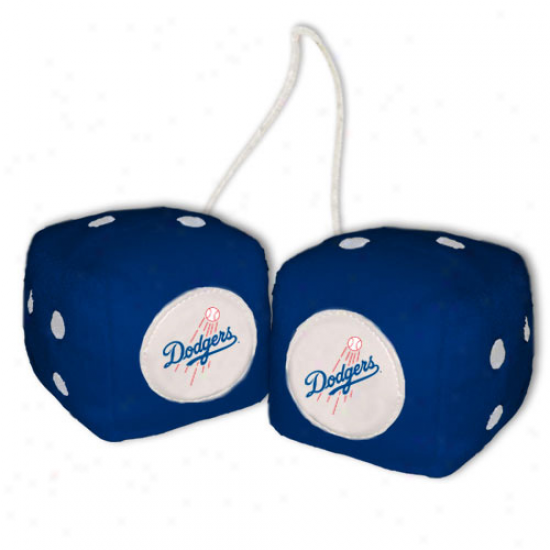 L.a. Dodgerq Plush Team Fuzzy Dice