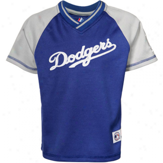 L.a. Dodgers Preschool Royal Blue-gday Full Force V-neck Jersey
