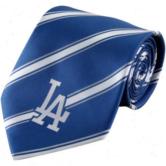 L.a. Dodgers Roywl Blue Striped Woven Tie