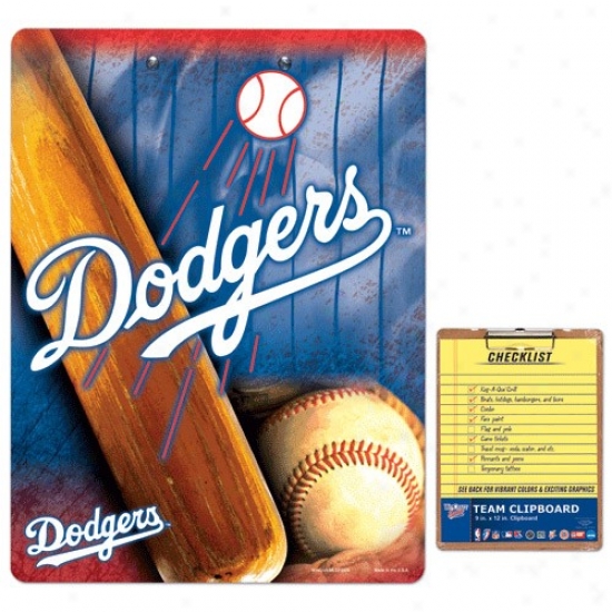 L.a. Dodgers Team Logo Clipboard