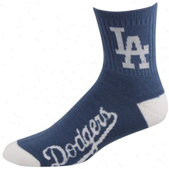 L.a. Dodgers Team Logo Crew Socks - Royal Blue