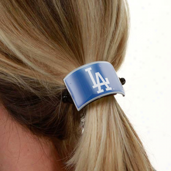 L.a. Dodgers Team Logo Cuff Ponytail Holder