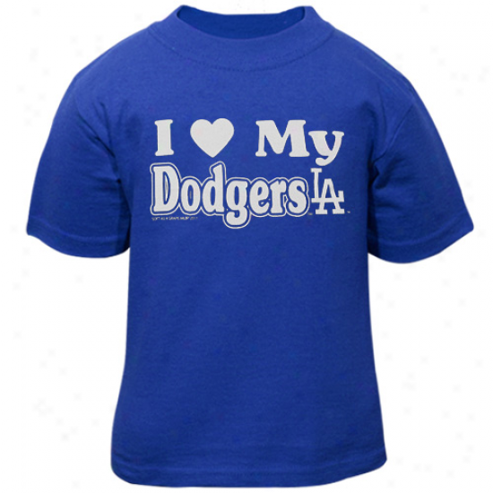 L.a. Dodgers Toddler I Herat My Team T-shirt - Royal Blue