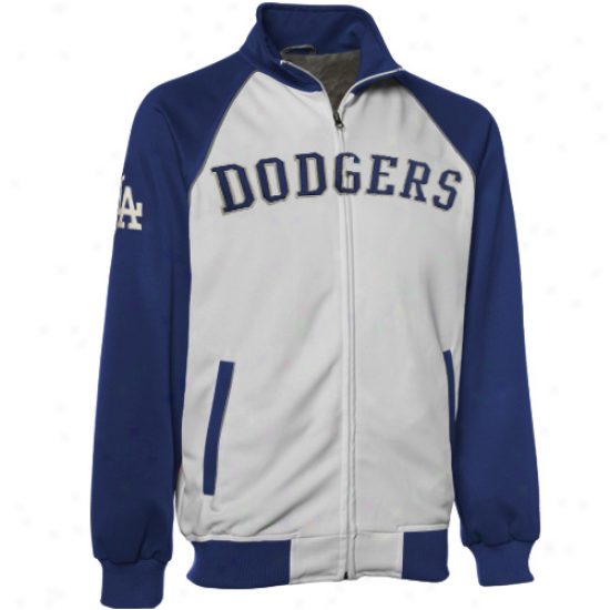 L.a. Dodgers White-royal Blue Track Jacket