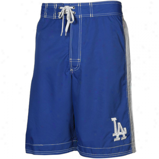 L.a. Dodgers Youth Royal Blue Color Block Team Logo Boardshorts