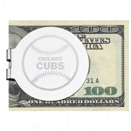 Logo Art Chicago Cubs Silver Laser-etched Money Clip