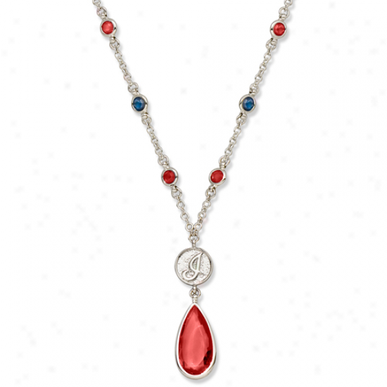 Logo Art Cleveland Indians Ladies Spirit Crystal Dangle Necklace