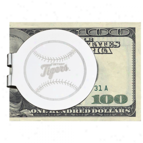 Logo Art Detroit Tigers Silver Laser-etched Money Clip
