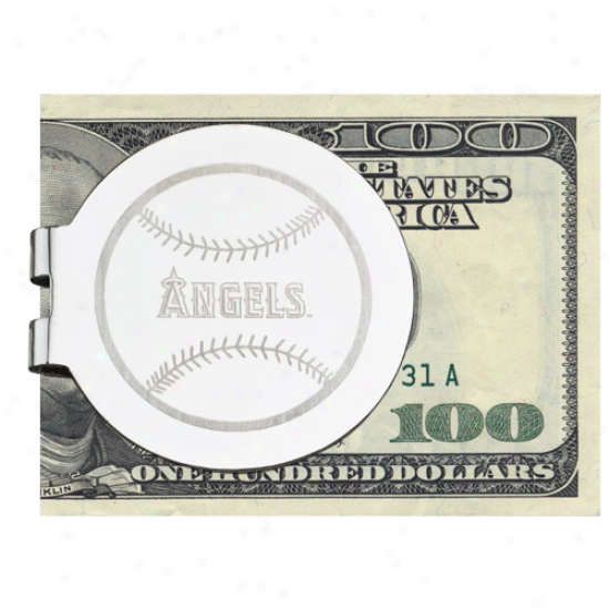 Logo Art Los Angeles Angels Of Anaheim Silver Laser-etched Money Clip