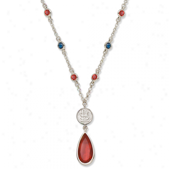 Logo Art St. Louis Cardinals Ladies Spirit Crystal Dangle Necklace