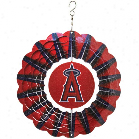 Los Angeles Angels Of Anaheim 10'' Team Logo Designer Wind Spinner