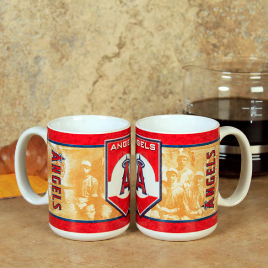 Los Angeles Angels Of Anaheim 15oz. 2-pack Nostalgic Ceramic Mug Set