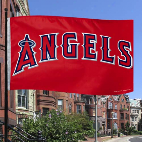 Los Angeles Angels Of Anaheim 3' X 5' Red Logo Flag