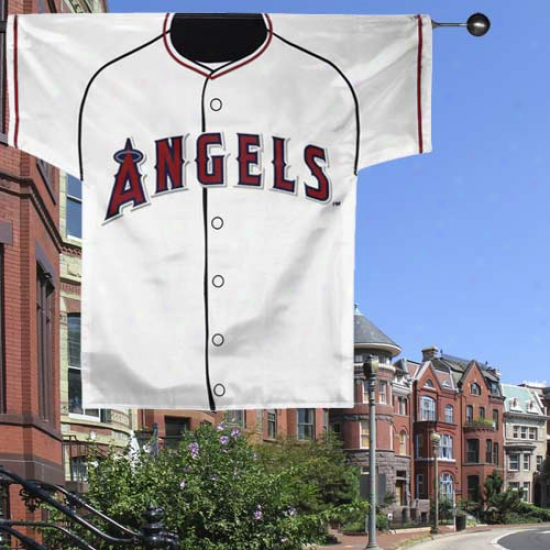 Los Angeles Angels Of Anaheim 34'' X 30'' White Double-sided Jersey Flag