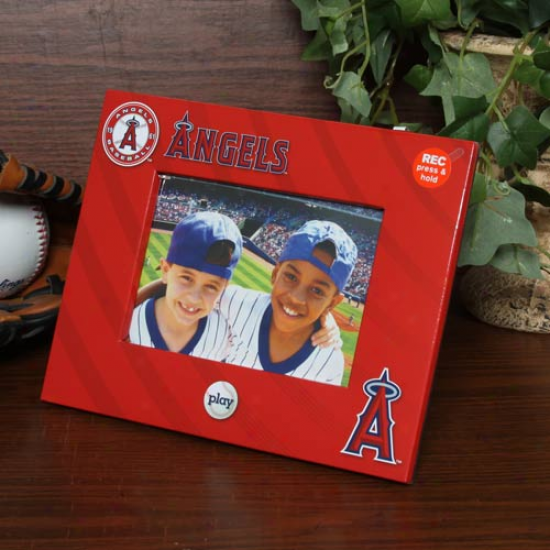 Los Angeles Angels Of Anaheim 6'' X 8''' Red Talking Picture Frame