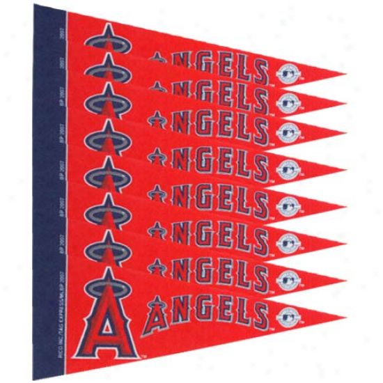 Los Ahgeles Angels Of Anaheim 8-pack 4'' X 9'' Red Mini Pennant Set