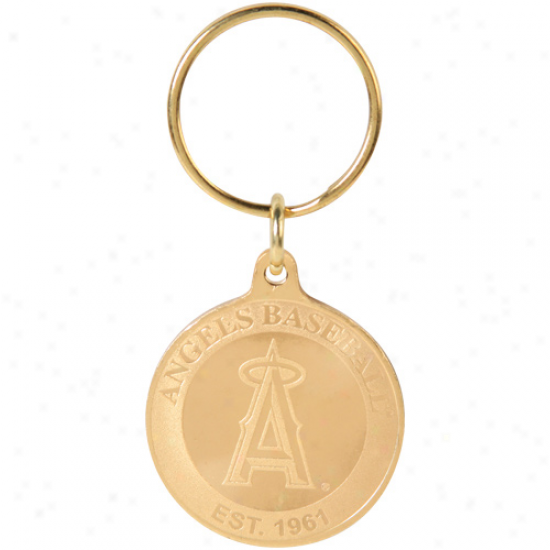 Los Angeles Angels Of Anaheim Bromze Coin Keychain