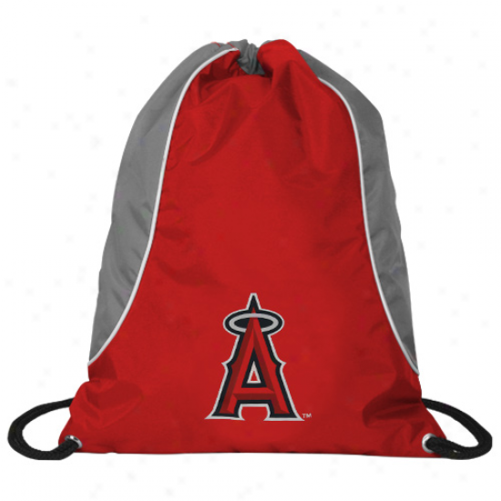 Los Angeles Angels Of Anaheim Red-gray Axis Drawstring Backpack