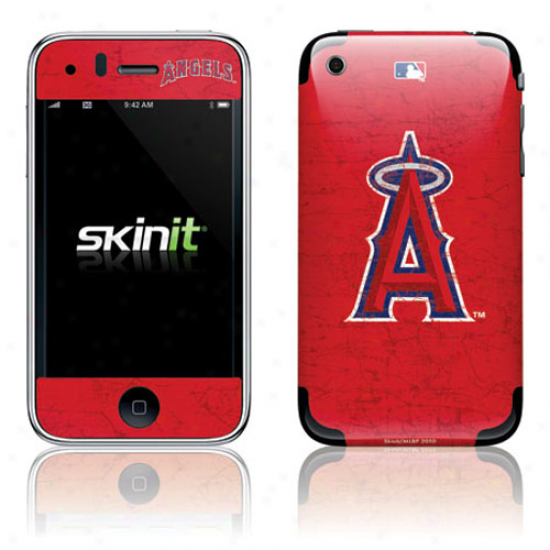 Los Anegles Angels Of Anaheim Red Iphone 3g/3gs Distressed Skin