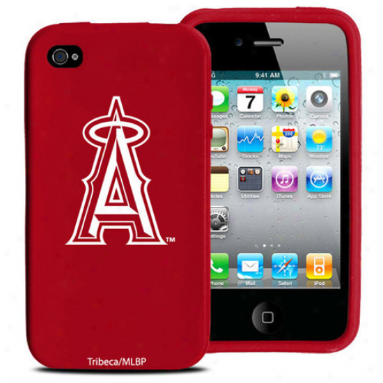 Los Angeles Angels Of Anaheim Red Silicone Iphone 4 Instance