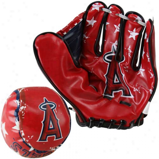 Los Angeles Angels Of Anaheim Soft Missile  & Glove Set