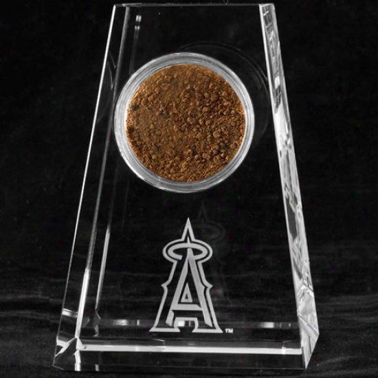 Los Angelew Angels Of Anaheim Tapered Crysta lGame-used Dirt Paperweight