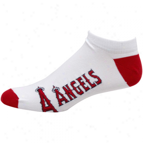 Los Angeles Angsls Of Anaheim White Team Logo Ankle Socks