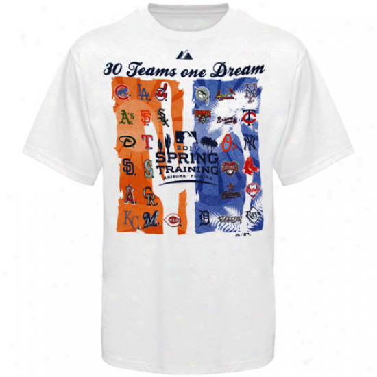 Majestic 2011 Spring Training White 30 Dreams T-shirt