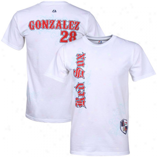 Splendid Asrian Gonzalez Boston Red Sox Signature Series T-shirt - White