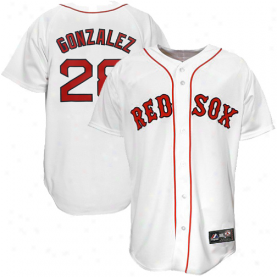 Majestic Adrrian Gonzalez Boston Red Sox Young men Replica Jersey - White