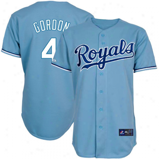 Majestic Alex Gordon Kansas City Royals Youth Replica Jersey - Light Blue