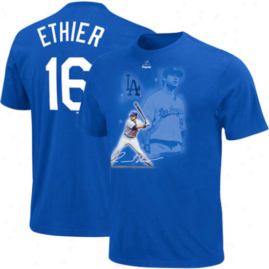 Majestic Andrew Ethier L.a. Dodgers Youth #16 Player Of The Game Name & Number T-shirt - Dodger Blue