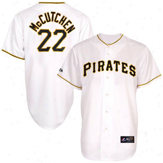 Majestic Andrew Mccutchen Pittsburgh Pirates Youth Replica Riddle Jersey - Pure