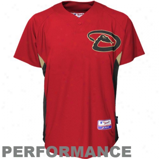 Majestic Arizona Diamondbacks Crimson Batting Practice Replica Jersey